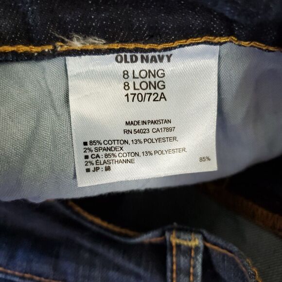 Old Navy Jeans Womens 8 Flirt Bootcut Raw Hem Blue Mid Rise Stretch Pants - Picture 16 of 16
